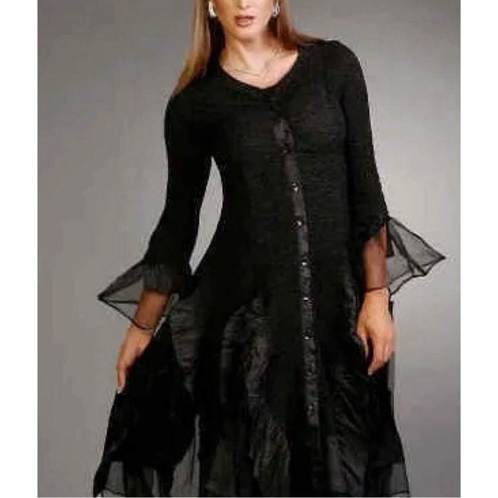 NWT Jerry T Women Stretchy Dress Black SR113 Sz 3X